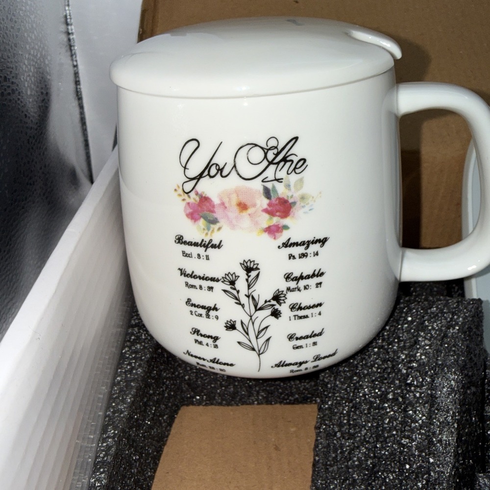 Christian Coffee Mug with Warmer Set for Women 13.5 oz Coffee Cup Mug Warmer ...